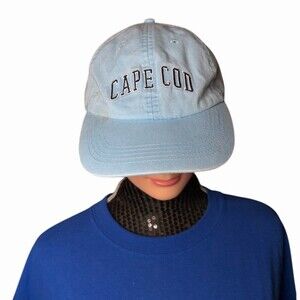 Cuffy's Cape Cod Hat Unisex One Size Light Blue Embroidered Strapback Cap